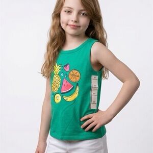 Cat & Jack Green Fruit Graphic Tank Top NWT 3T